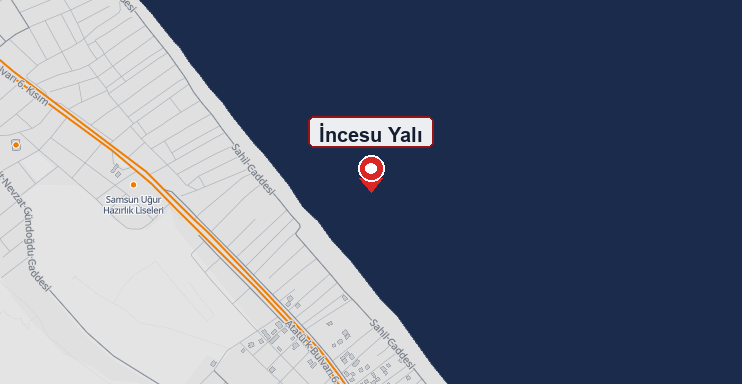 İncesu Yalı mahallesi haritası