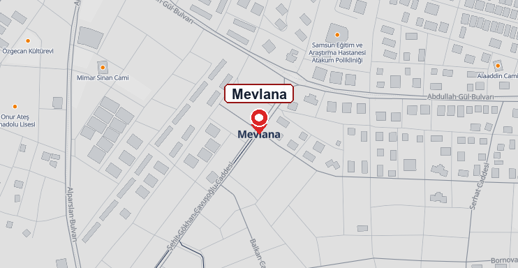 Mevlana mahallesi haritası