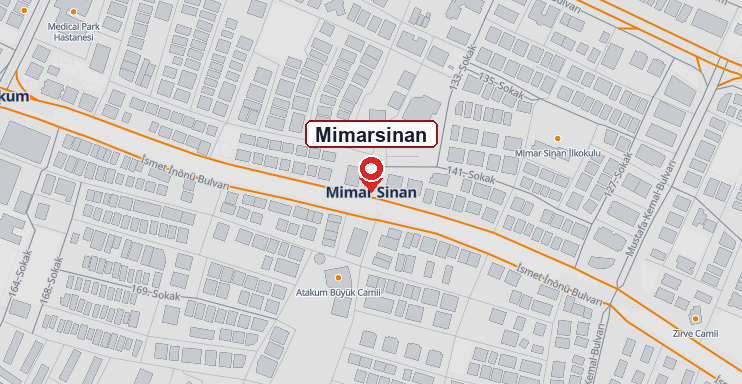 Mimarsinan mahallesi haritası
