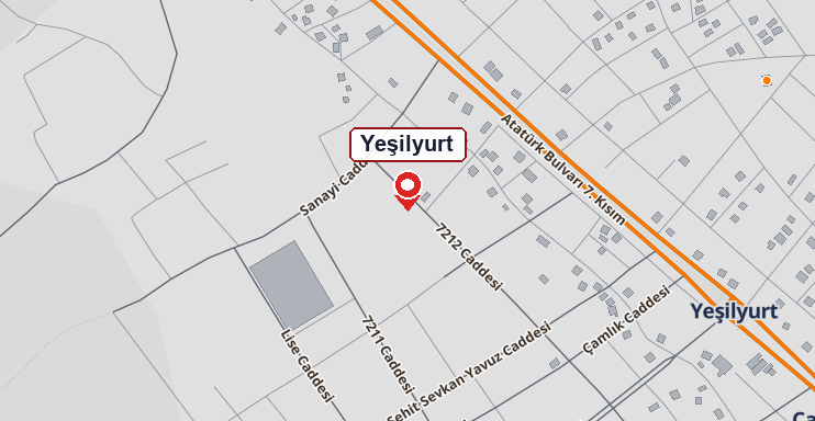 Yeşilyurt mahallesi haritası